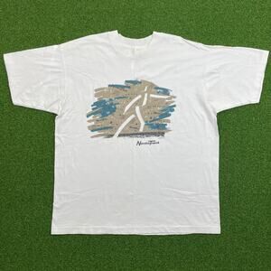 Vintage Fruit of the Loom NordicTrack Graphic White T-Shirt Sz XL